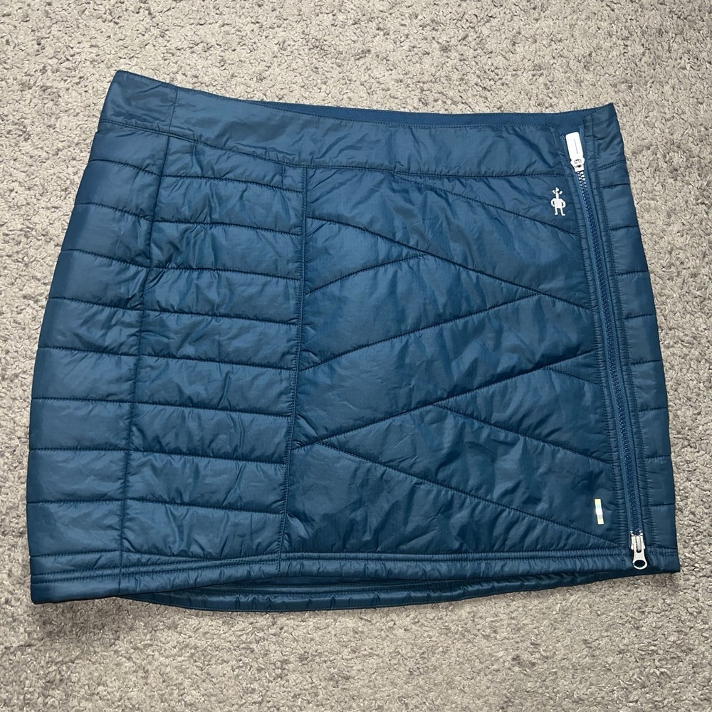 Smartwool Smartloft 120 Quilted Insulated Zip Skirt Women's Large Blue SW016793